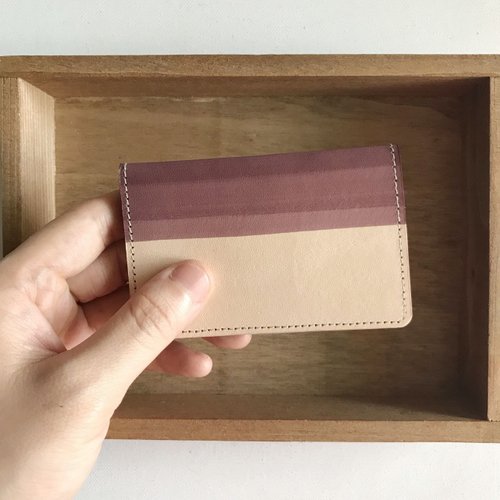 如是著物 信用卡夾 超薄極簡版 原皮與木苺 Card holder