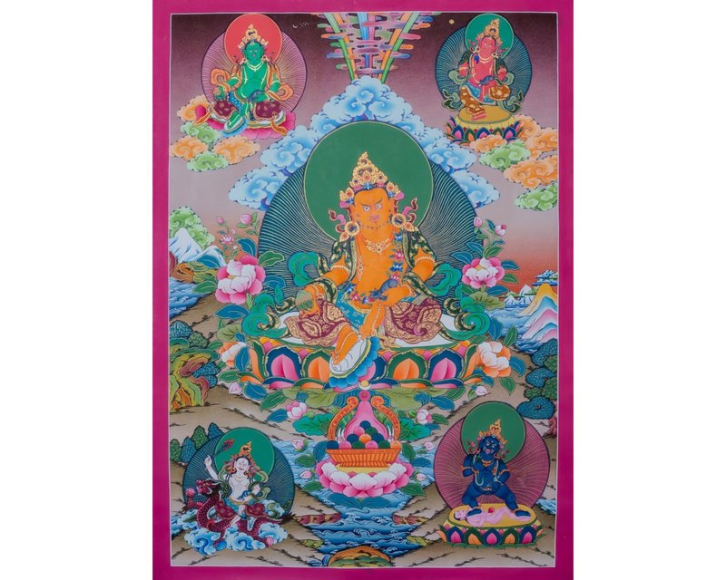 財神藏巴拉唐卡  財神神明  是摯愛的人和家居裝飾的完美禮物 - 壁貼/牆壁裝飾 - 其他金屬 多色