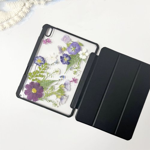 FeimeiPresents 紫色守候手工押花iPad殼 iPad Air 11寸 13寸 iPad Pro 11寸 13寸