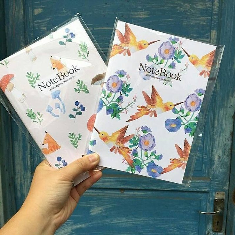 Watercolor illustration Notebook - Fox Garden - Notebooks & Journals - Paper Multicolor