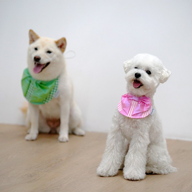 LAZYEAZY pet bow saliva towel cat dog universal bib bib triangle scarf jewelry cute - Collars & Leashes - Polyester Multicolor