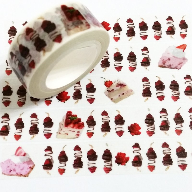 Masking Tape Strawberry Cake - Washi Tape - Paper 