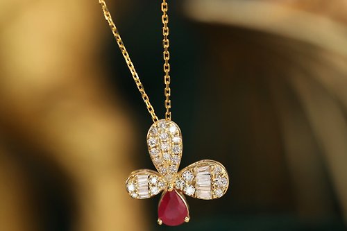 Joiel Fine Jewelry Designs 18K金鑽石紅寶項鏈