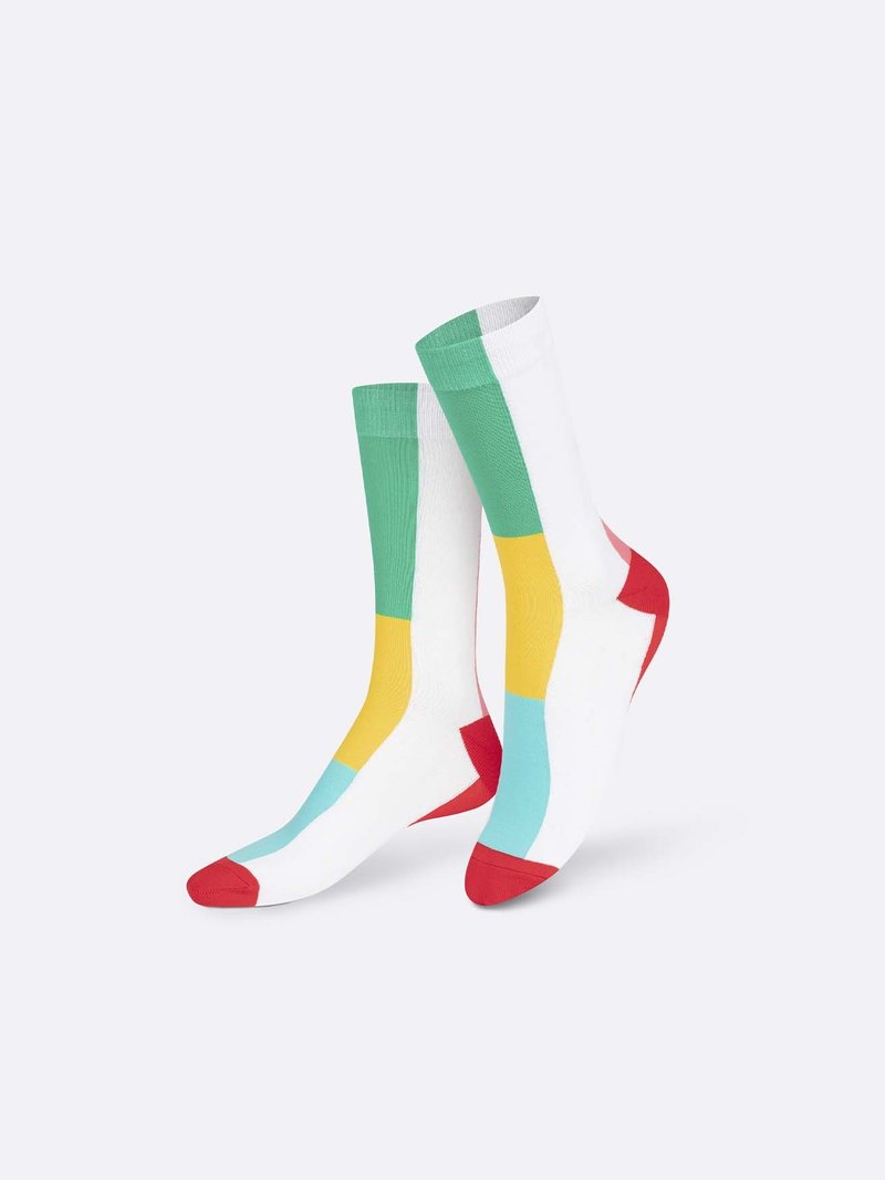 EAT MY SOCKS Socks/Natural Series/Rainbow - ถุงเท้า - ผ้าฝ้าย/ผ้าลินิน 