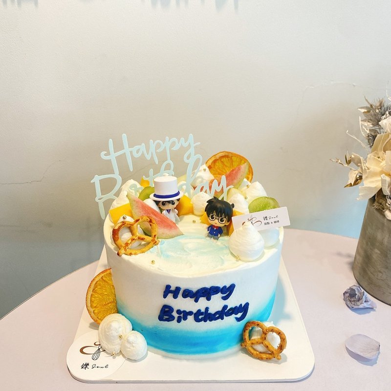柯南主題蛋糕 公仔蛋糕 客製化蛋糕 題字蛋糕 生日蛋糕 鑠甜點 - 蛋糕/甜點 - 新鮮食材 