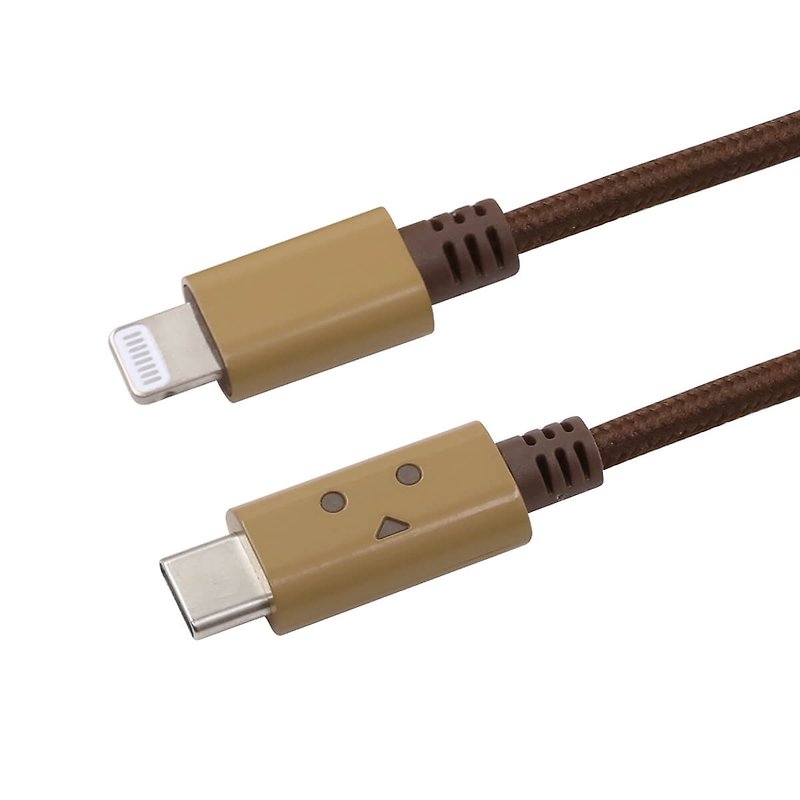 Cheero 紙箱人USB線 (USB Type-C 轉 Lightning) - 50cm - 行動電源/充電線 - 其他金屬 卡其色