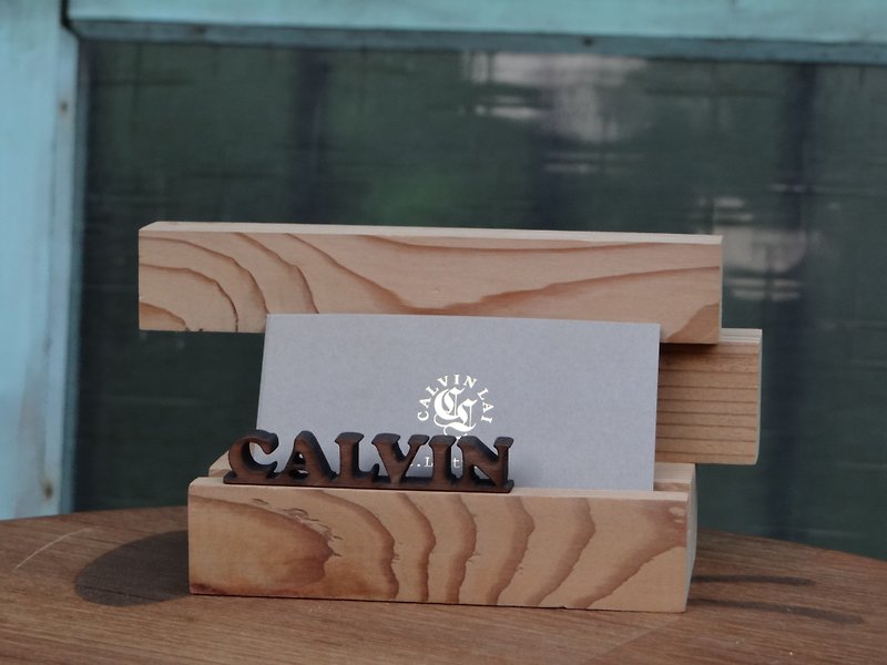 CL Studio [Modern and Simple-Geometric Style Wooden Phone Holder/Business Card Holder] N13 - ที่ตั้งบัตร - ไม้ 