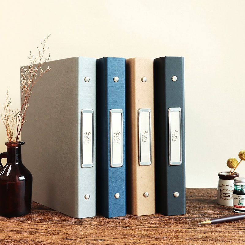 Handmade / 6-hole binder (4 colors) | Attached inner pages are suitable for A5 - แฟ้ม - กระดาษ 