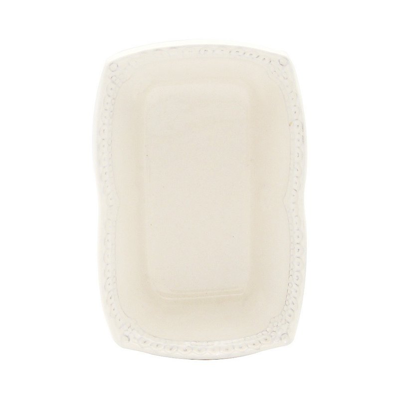 MERLETTO - 13 CM RECTANGLE BOWL (CREAM) - จานเล็ก - ดินเผา ขาว