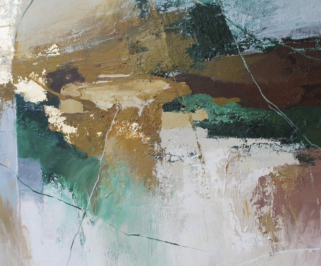 緑の抽象画 | 緑青の絵画 | 緑の抽象画 | アイスランド 2 - ショップ