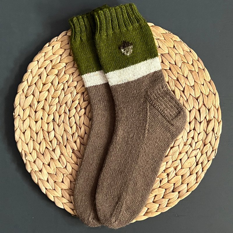 Handmade knitted womens socks/ Warm knitted accessory - 襪子 - 羊毛 多色
