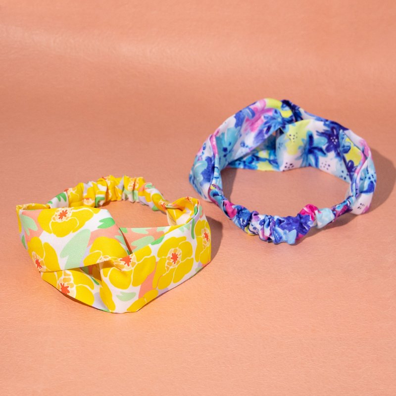 Twist headband / Floral series - เครื่องประดับผม - เส้นใยสังเคราะห์ 