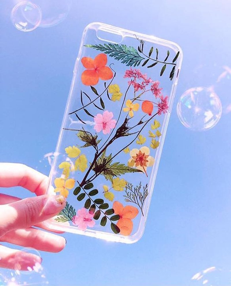 Play hard, enjoy the season! :: colourful pressed flowers phone case - Phone Cases - Plants & Flowers Multicolor
