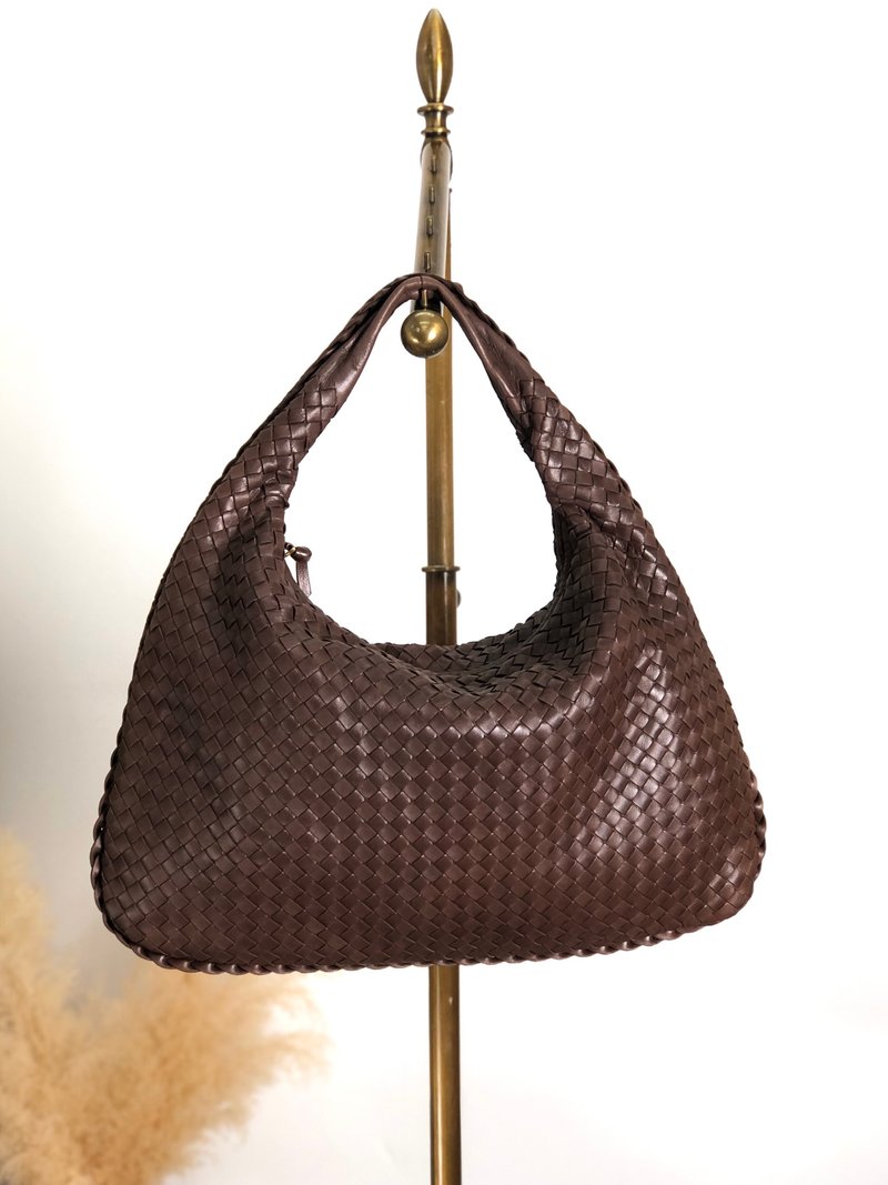 [Direct from Japan Branded Used Bag] Bottega Veneta Shoulder Bag Brown Leather Hobo Bag Vintage BVV4FH - กระเป๋าแมสเซนเจอร์ - หนังแท้ สีนำ้ตาล