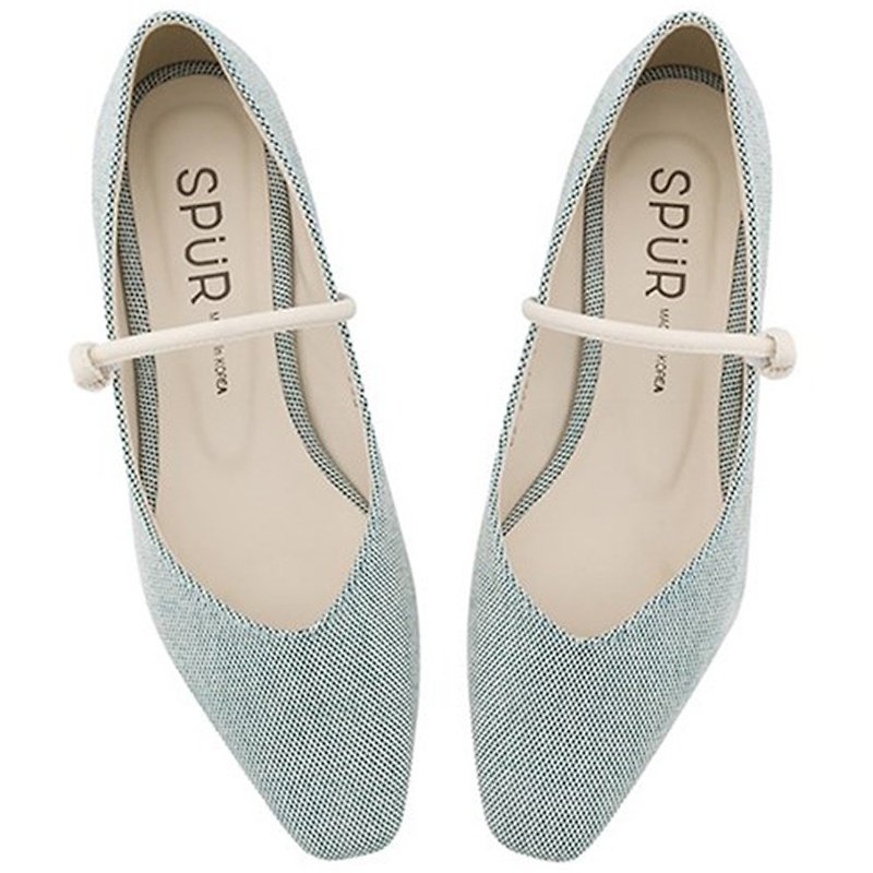 予約注文– SPUR String Marie Jane Flats OS9001 GREEN - 革靴 - その他の素材 