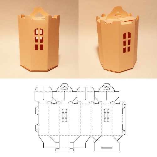 JustGreatPrintables Tower box template, castle box, house box, house gift box, SVG, DXF, PDF, Cricut