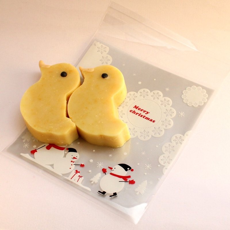 "Natural tasty" yellow duck soap into 2 groups (snowman bag) - Christmas gift-changing small things wedding - ผลิตภัณฑ์ล้างมือ - พืช/ดอกไม้ สีเหลือง