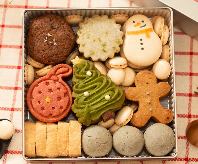 デコレーションされたクリスマス缶クッキー - ショップ guyubird 
