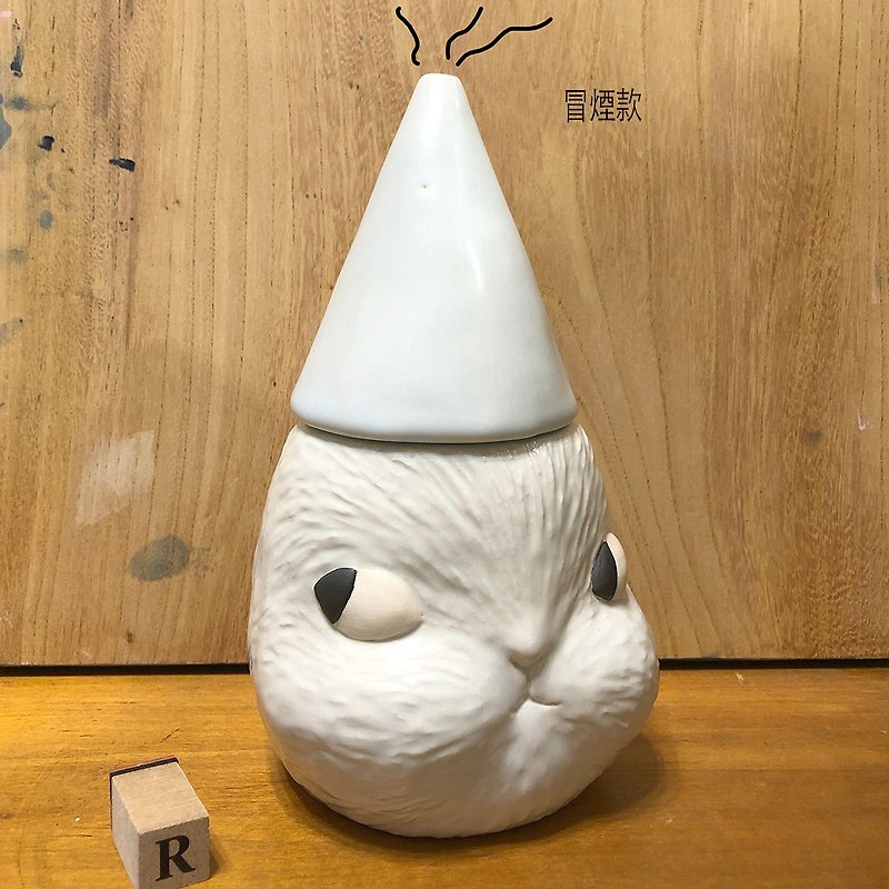 emmaAparty handmade kiln-fired high-hat cat cup - แก้ว - ดินเผา 