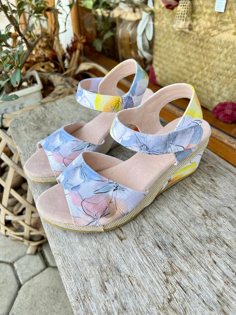 亞麻織物高跟鞋 - 手工製作 - 高跟鞋/跟鞋 - 棉．麻 多色
