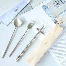 オーダーメードの箸立て&スプーン ウェンジウッドステンレス食器セット（箸、スプーン、箸立て付き