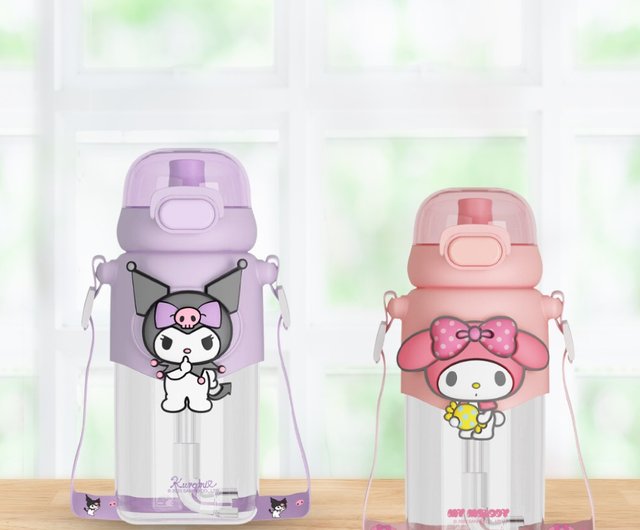 600ml Sanrio Large Capacity Water Bottle Kawaii Hello Kitty Kuromi