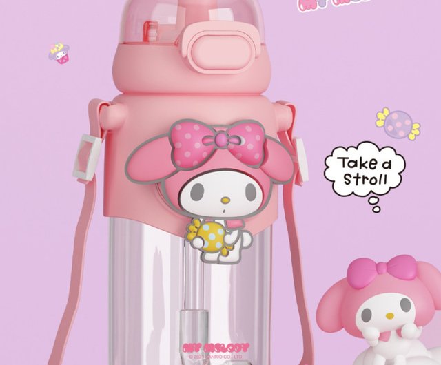 600ml Sanrio Large Capacity Water Bottle Kawaii Hello Kitty Kuromi