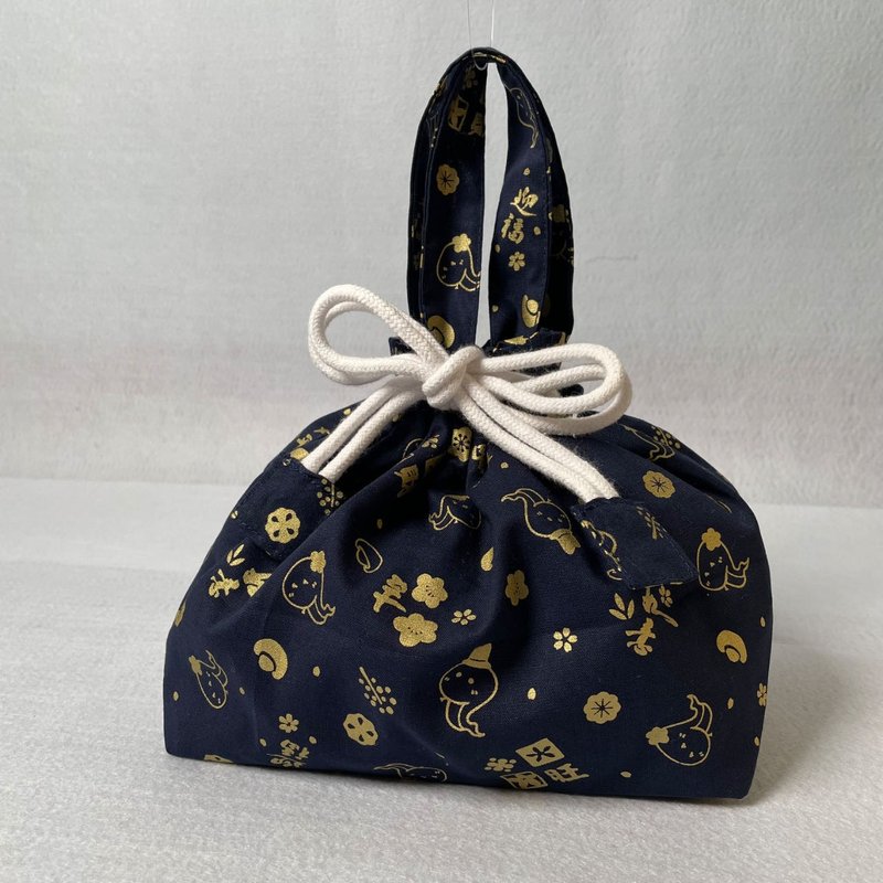 Festive Handbag – New Year Special (Blue) - Handbags & Totes - Cotton & Hemp 