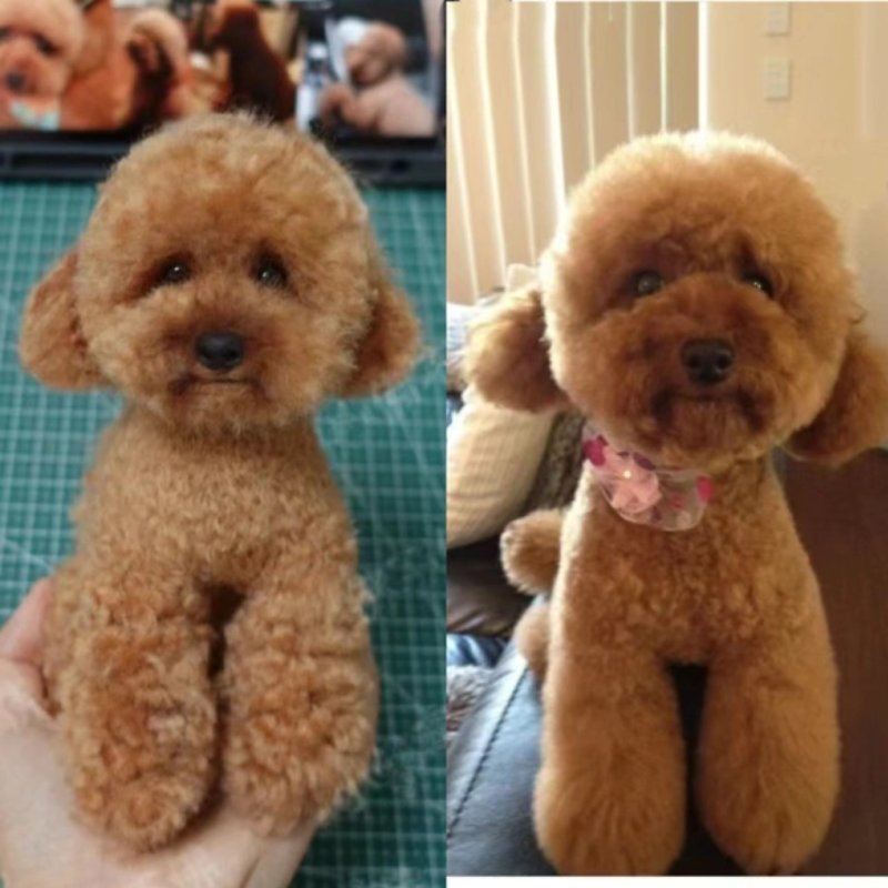 Custom Needle Felted Dog Cat Pet | Personalized Wool Pet Portrait Figurine - Pet Toys - Wool Multicolor