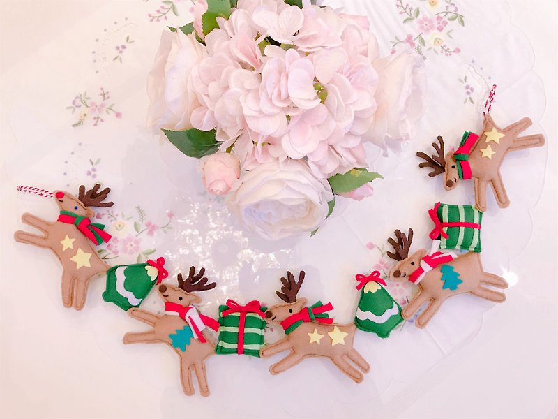 クリスマスのヘラジカの飾り - ウォールデコ・壁紙 - その他の化学繊維 ピンク