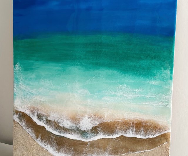 油絵 絵画 【エメラルドグリーンの海】 油絵 油彩 油彩画 絵画 絵【エメラルドグリーンの海】 | HIROSHI1990