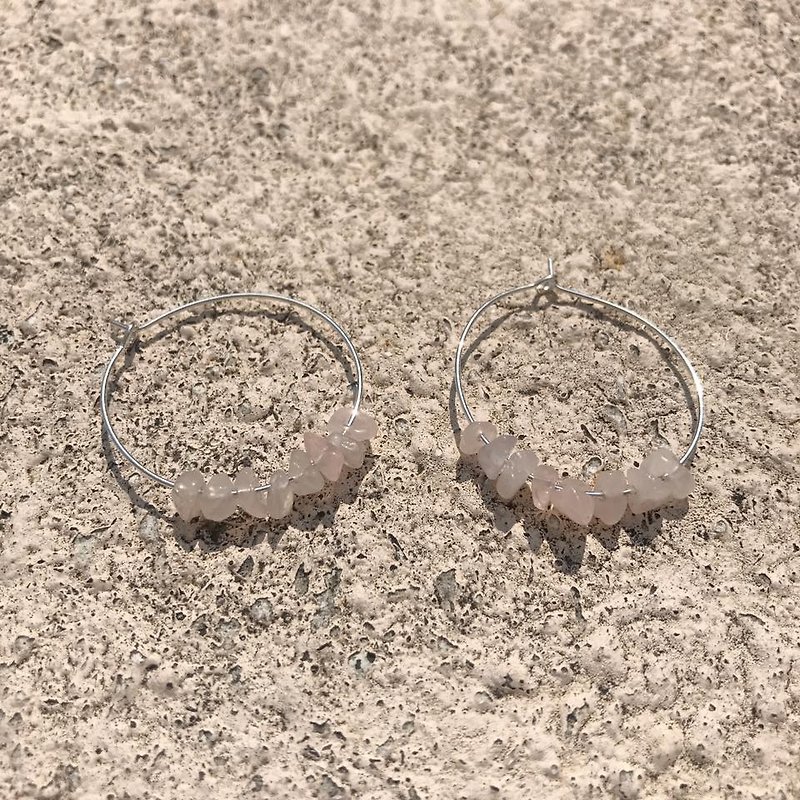DIY Big Hoop earrings - Earrings & Clip-ons - Other Metals Pink