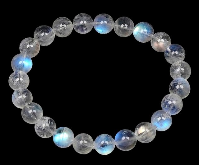 Blue Moonstone 7.8-8.2mm Moonstone Bracelet - Shop gemsrichjewelry 