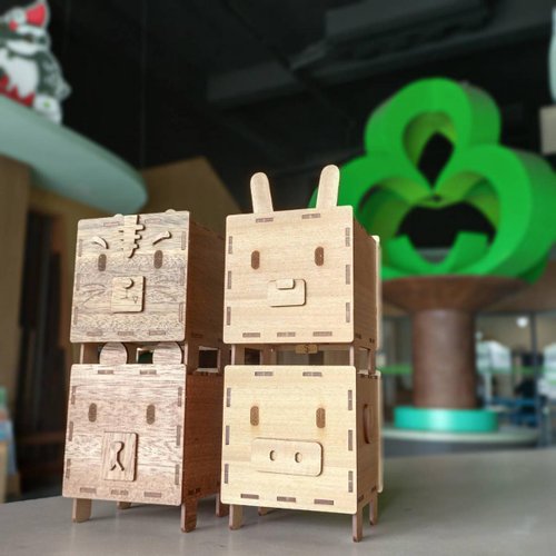 卷木森活館 【手作DIY】動物造型 存錢筒 禮物 可愛 實用 木質 質感 情人節