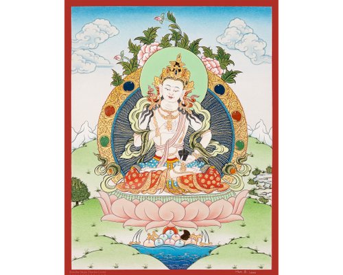 チベット　金剛薩　ドルジェセンパの曼荼羅　手描 チベット 金剛薩 ドルジェセンパの曼荼羅 手描 - メルカリ