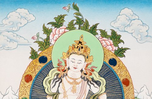 チベット　金剛薩　ドルジェセンパの曼荼羅　手描 チベット金剛薩ドルジェセンパの曼荼羅手描