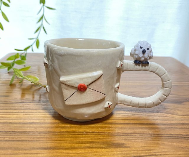 Cute cloud-shaped handmade ceramic mug. - Shop cher's pottery Cups - Pinkoi