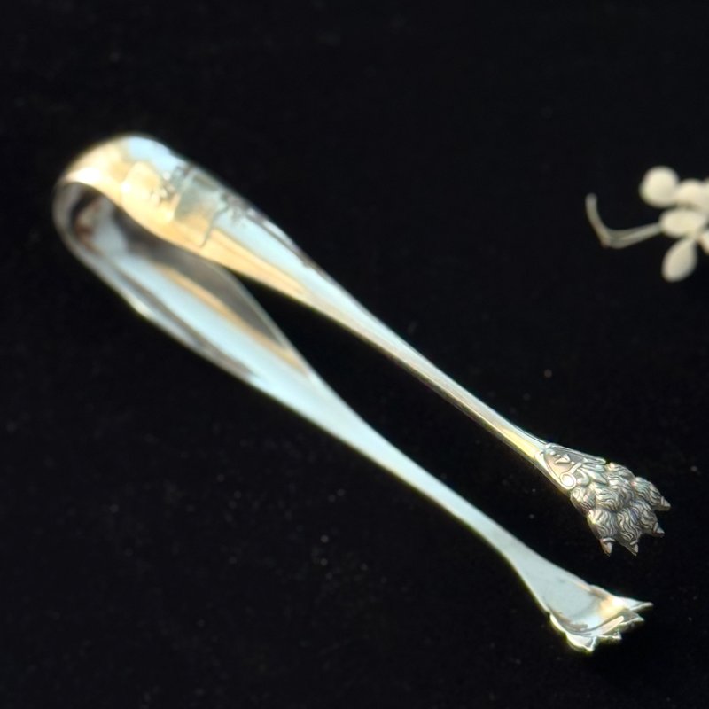 50485-絕美法國Boulenger古董鍍銀糖夾 - 茶壺/茶杯/茶具 - 銀 