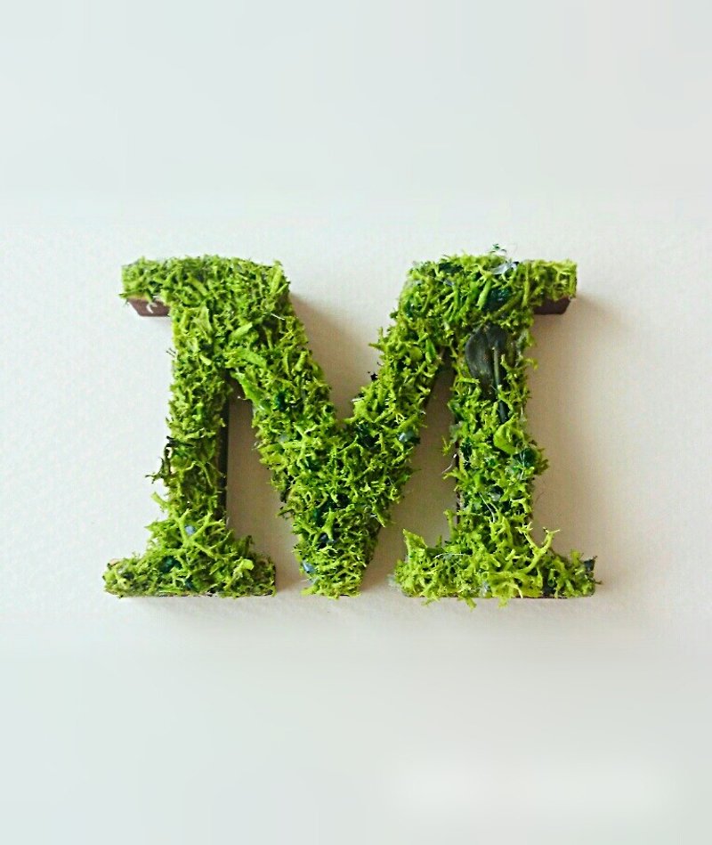 Wooden Alphabet Object (Moss) 5cm/Mx 1 piece - Items for Display - Wood Green
