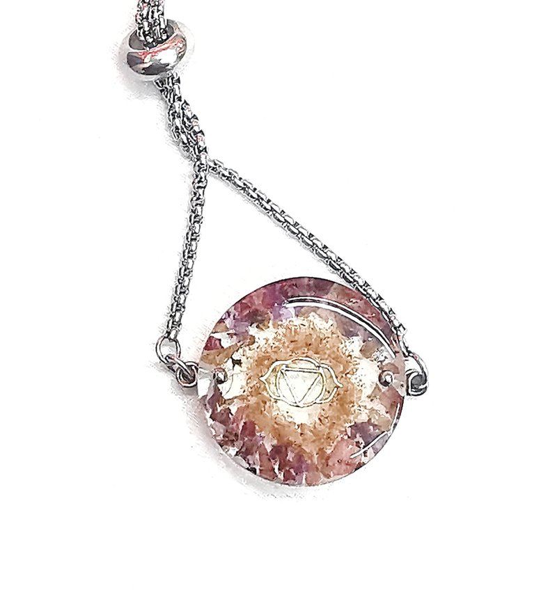 眉心輪花精手鏈 Third Eye Chakra Hz Floral Bracelet - 手鍊/手鐲 - 植物．花 透明