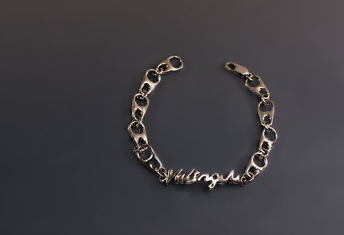 Maple jewelry design 文字系列-環環相扣英文姓名925銀手鍊