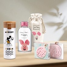 【精選商品】迪士尼 內陶瓷保溫瓶+耐熱玻璃瓶提袋+香氛石精選組