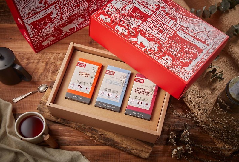 [Khoisan Trio Gift Box] Choose any three South African Rooibos national treasure teas - ชา - อาหารสด 