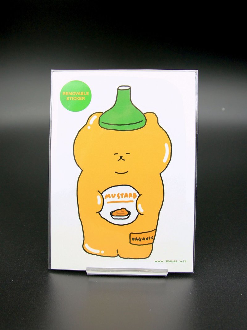 [3 MONTHS official agent] Youzai can tear big sticker (cream/mayonnaise/ yellow mustard) - สติกเกอร์ - กระดาษ หลากหลายสี