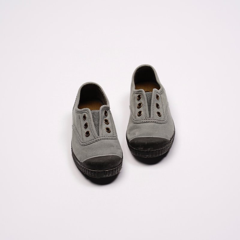 西班牙帆布鞋 CIENTA T955997 23 灰色 黑底 經典布料 童鞋 - 男/女童鞋 - 棉．麻 灰色