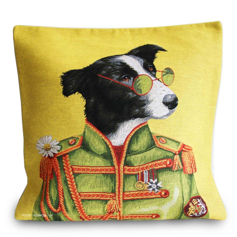 European royal jade pillow, limited to 1 in the world, John Lennon Border Collie, exquisite and unique - Pillows & Cushions - Cotton & Hemp 