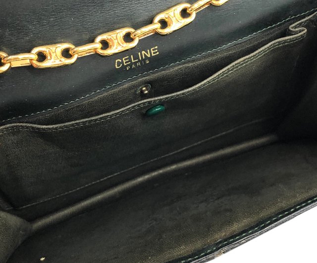 日本直送 名牌中古包CELINE セリーヌ トリオンフ チェーン レザー クラッチ 2way ショルダーバッグ ダークグリーン vintage  6xhzxe - ショップ VintageShop solo ショルダーバッグ - Pinkoi