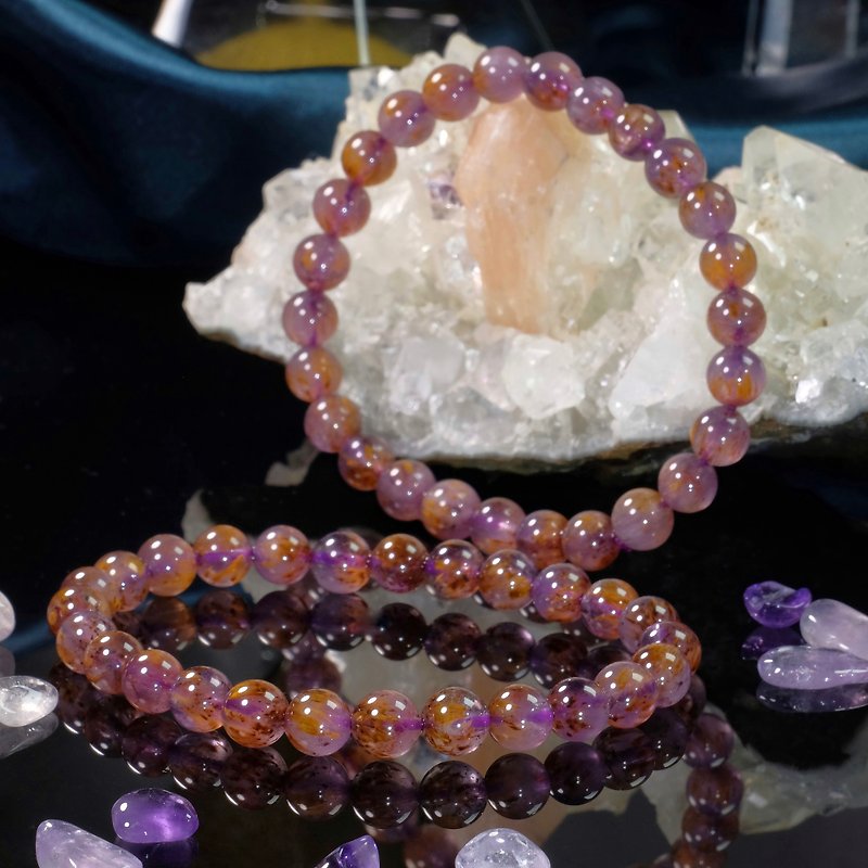 7mm to enhance wealth for the nobles•Amethyst crystal bracelet bracelet business development custom-made energy Stone - Bracelets - Crystal Multicolor