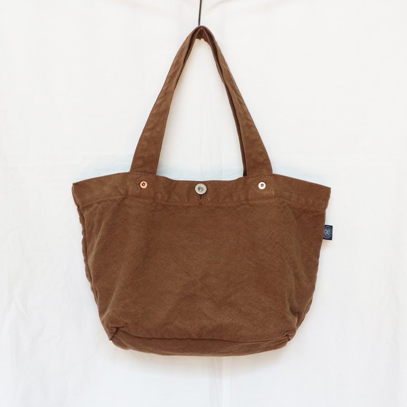 Boat-shaped tote bag M [2024 Fall/Winter limited edition color: Chocolate] (VC-7M) - Handbags & Totes - Cotton & Hemp Brown