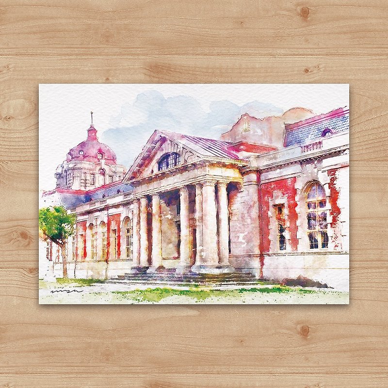 Postcard Painting Series-Old Tainan District Court - การ์ด/โปสการ์ด - กระดาษ ขาว